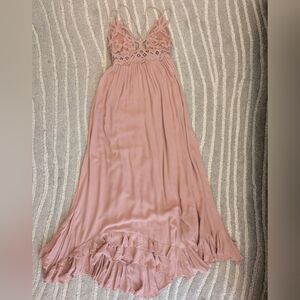 Free People Blush Lace Maxi Dress